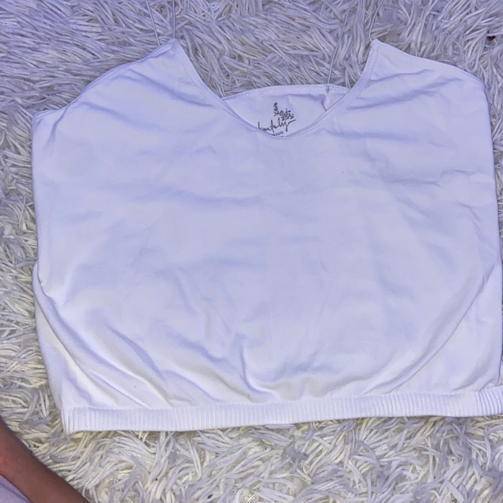 brand: in time truly size : s color: white condition: barley used
